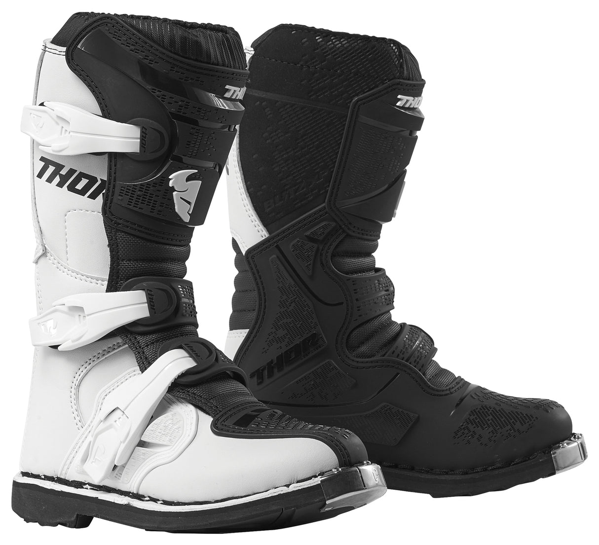 Thor 2023 Blitz XP White/Black Youth Boots