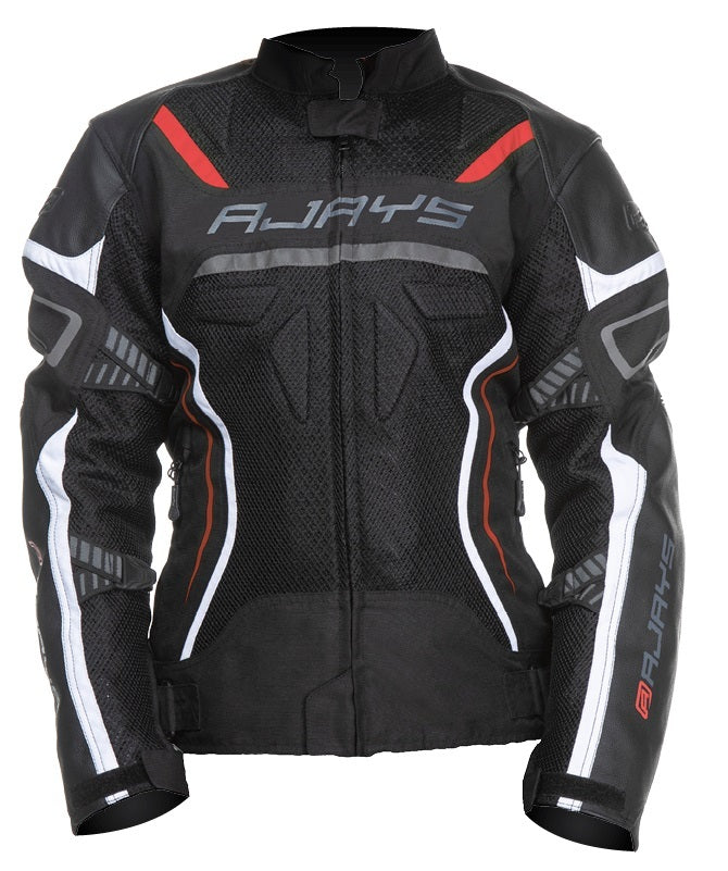 Rjays Air-Tech Black/White Womens Textile Jacket