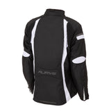 Rjays Athena Black/White Womens Textile Jacket - EasyR