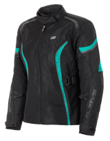 Rjays Athena Air Black/Aqua Womens Textile Jacket