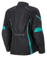 Rjays Athena Air Black/Aqua Womens Textile Jacket