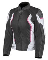 Rjays Sector Black/White/Pink Womens Textile Jacket