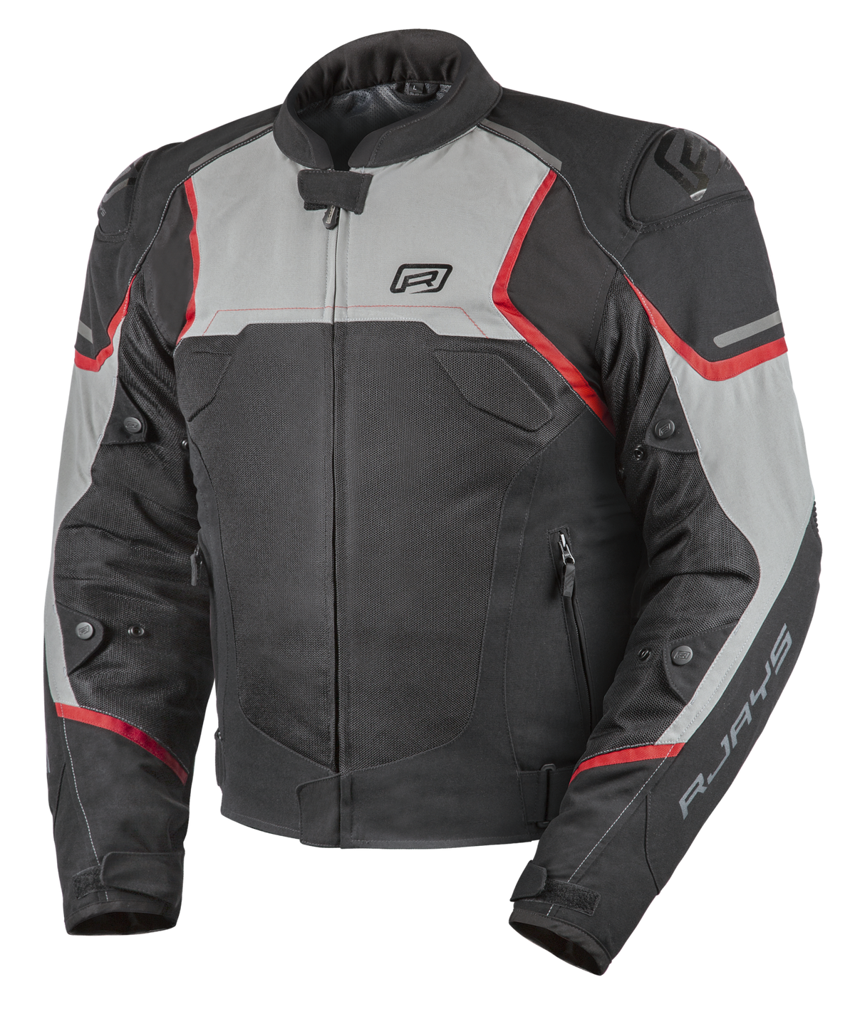 Rjays Pace Airflow Black/Primer Grey Textile Jacket