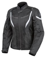 Rjays Swift III Black/White Womens Textile Jacket