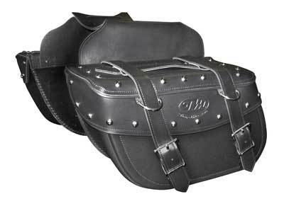 TM Motorcycle Luggage TMBAG006 Saddlebag Slant With Studs