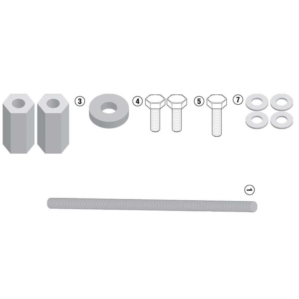 Givi TN5108KIT Engine Guard Mounting Kit for BMW R 1200 GS 13-18/R 1200 RR 1200 RS 15-18 w/TN5108/TN5108OX Engine Guards