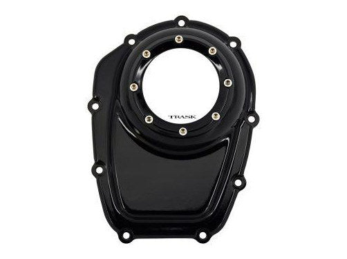 Trask Performance TP-TM-018BK Assault Clear Cam Cover Gloss Black for Milwaukee-Eight Touring 17-Up/Softail 18-Up