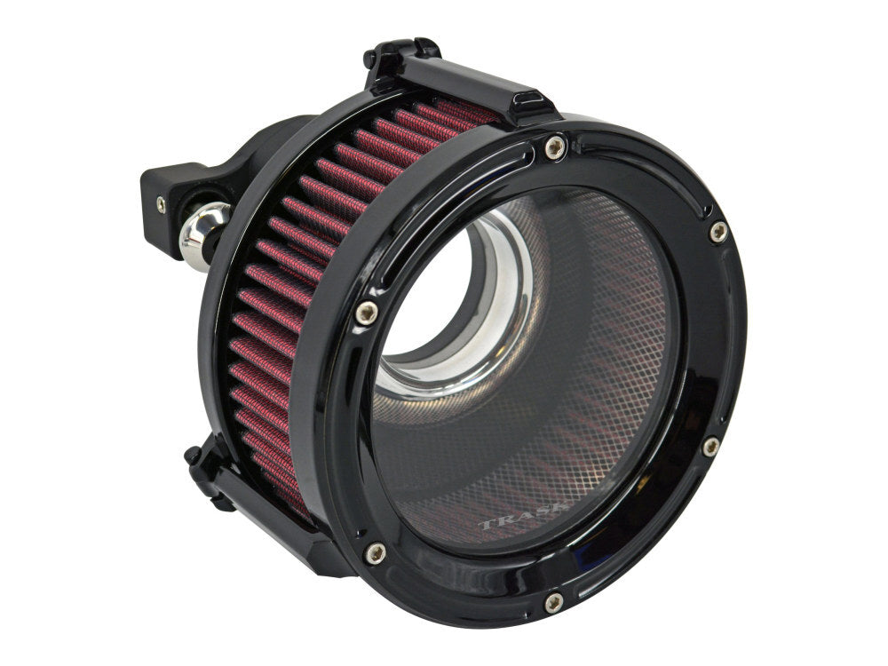 Trask Performance TP-TM-1022GBK Assault Clear Air Cleaner Kit Gloss Black for Sportster 91-21