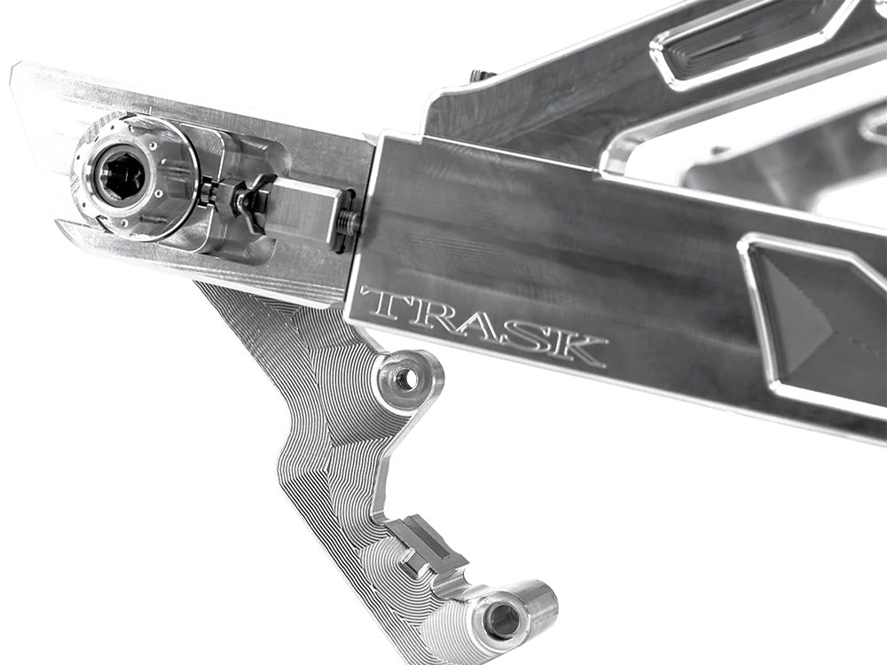 Trask Performance TP-TM-3220 Billet Swing Arm Raw Machine Finish for Softail 18-Up