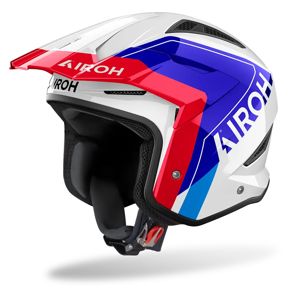 Airoh TRR II Trial Hunt Gloss Blue/Red Helmet