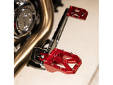 Thrashin Supply TS-TSC-2022-2-SF Aggressor Front Rider Footpegs Red for Harley-Davidson Softail 18-Up