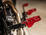 Thrashin Supply TS-TSC-2022-2-SR Aggressor Rear Passenger Footpegs Red for Harley-Davidson Softail 18-Up