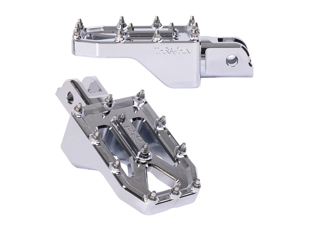 Thrashin Supply TS-TSC-2022-3-SF Aggressor Front Rider Footpegs Chrome for Harley-Davidson Softail 18-Up