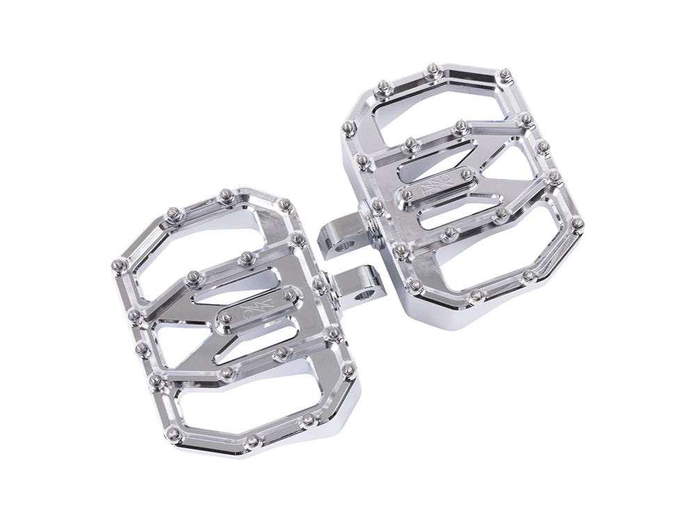 Thrashin Supply TS-TSC-2031-3-D Aggressor Mini Floorboards Chrome