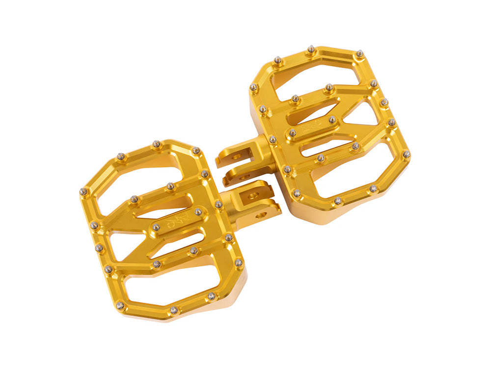 Thrashin Supply TS-TSC-2031-5-SF Aggressor Mini Front Floorboards Gold for Harley-Davidson Softail 18-Up