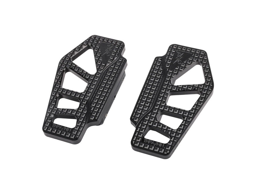 Thrashin Supply TS-TSC-2217-1-BR Apex Rear/Passenger Floorboards Black for Touring 83-Up