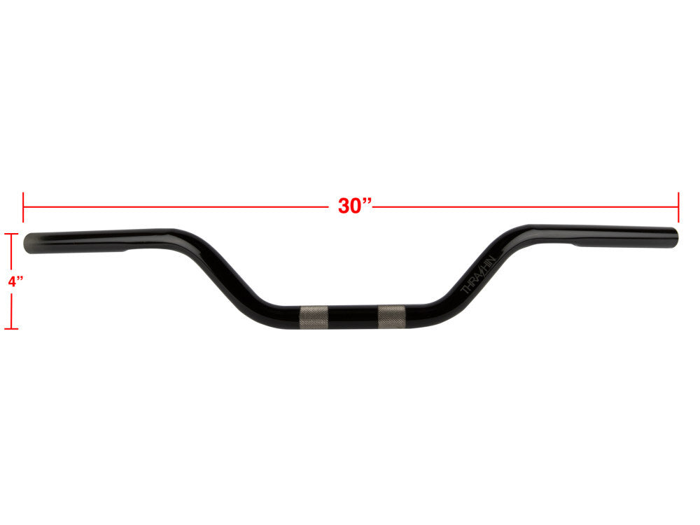 Thrashin Supply TS-TSC-2700-1 Mid Bend Handlebar Black