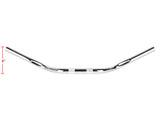 Thrashin Supply TS-TSC-2700-3 Mid Bend Handlebar Chrome