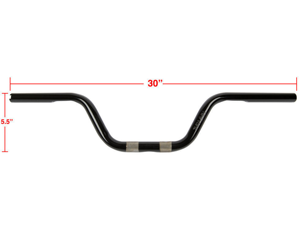 Thrashin Supply TS-TSC-2701-1 High Bend Handlebar Black