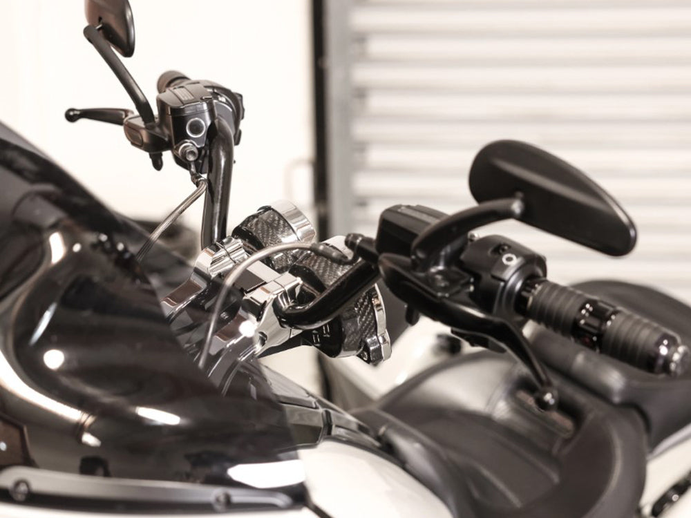 Thrashin Supply TS-TSC-2709-1 Thrashin Risers to Gauges Relocation Front Extension Bracket Black for Road Glide 15-23