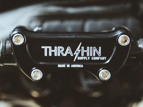 Thrashin Supply TS-TSC-2800-4 Handlebar Top Clamp Twice Cut Black