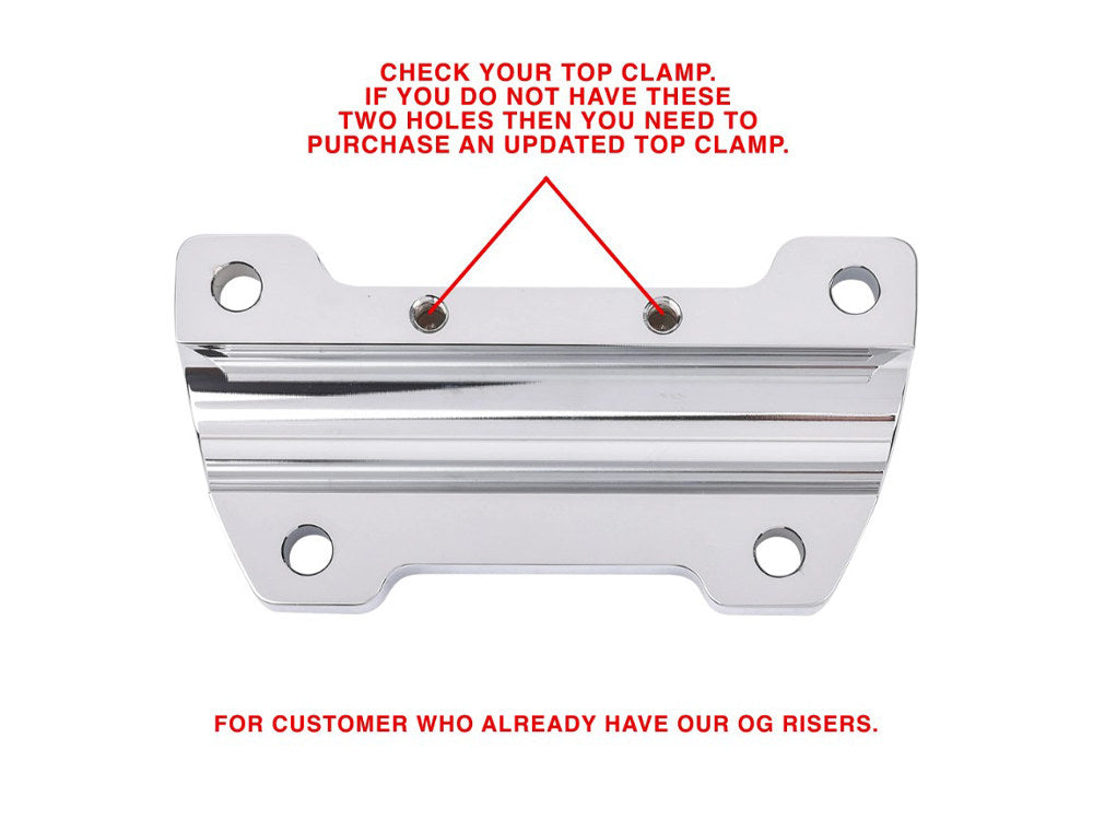 Thrashin Supply TS-TSC-2825-3 Replacement OG Handlebar Top Clamp Chrome