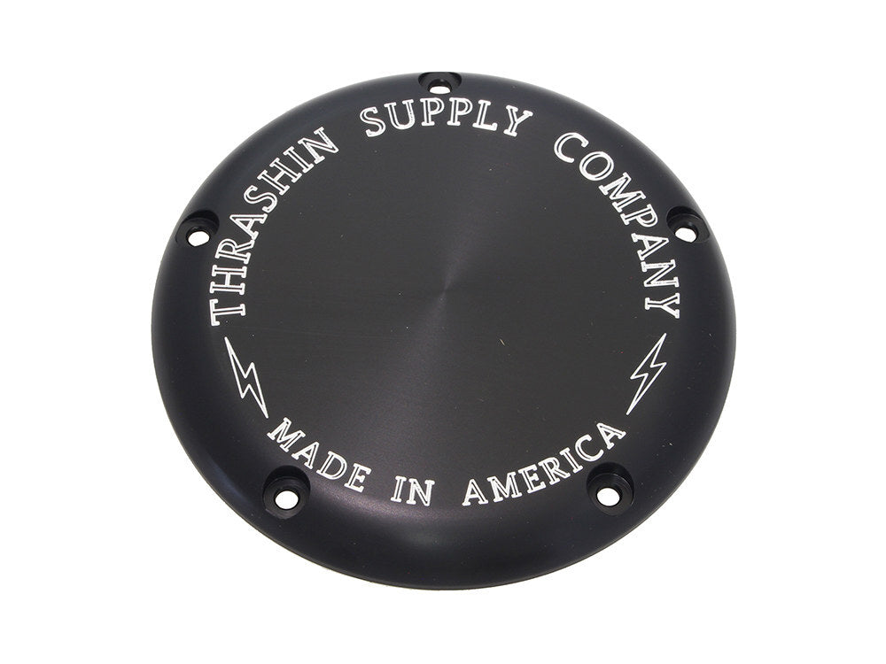 Thrashin Supply TS-TSC-3014-4 5-Hole OG Billet Derby Cover Black for M8 Softail 19-Up