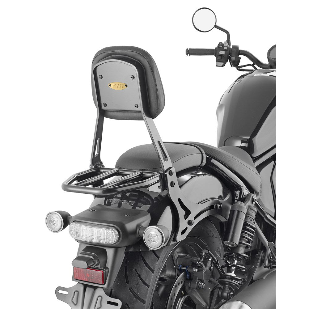 Givi TS1194B Backrest w/Detachable Small Luggage Carrier for Honda CMX 1100 Rebel 21-24