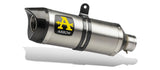 Arrow 71095PK Thunder Stainless Steel Full Exhaust System w/Titanium Muffler & Carbon End Cap for Yamaha MT-07 25-Up