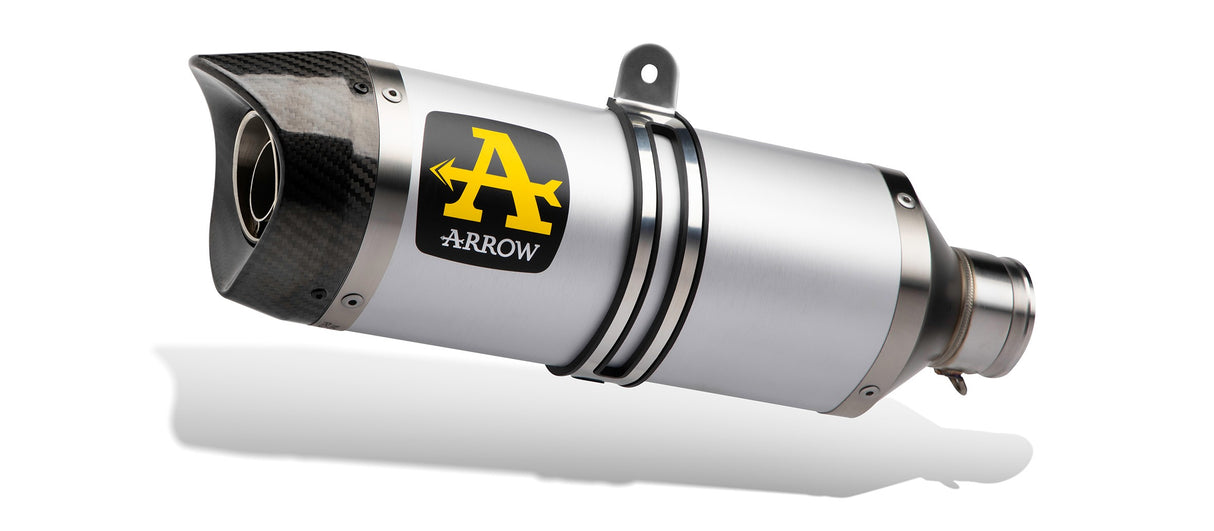 Arrow 53502AK Thunder Aluminium Slip-On Muffler w/Carbon End Cap for Aprilia SR 125 Motard 12-16