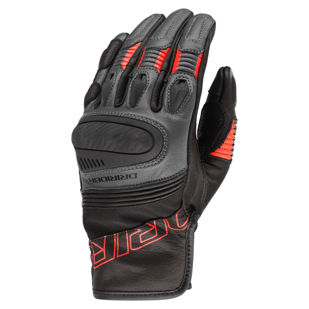 DriRider Torque Short Cuff Black/Grey/Red Gloves