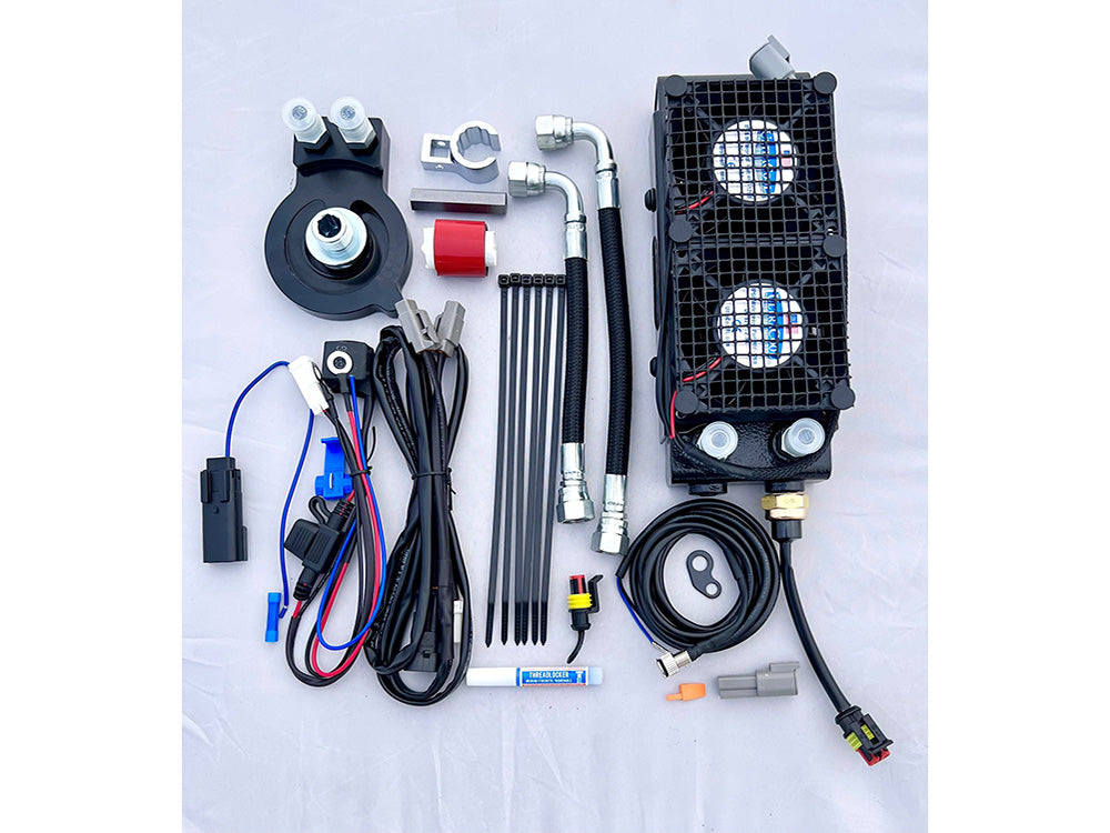 UltraCool UC-SMT8-6N Lower Fairing Mounted Oil Cooler Kit for Harley-Davidson Touring 17-24 w/Lower Fairing