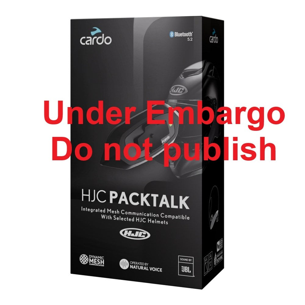 Cardo Packtalk Edge UCS Single Bluetooth Communication System for HJC Helmets