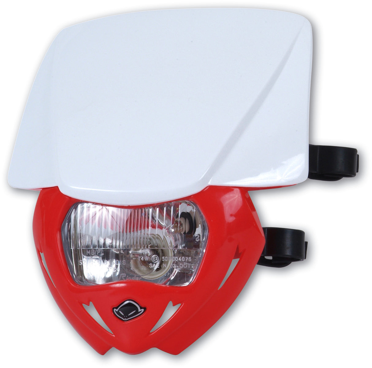 UFO Panther Headlight Red Base/White Upper