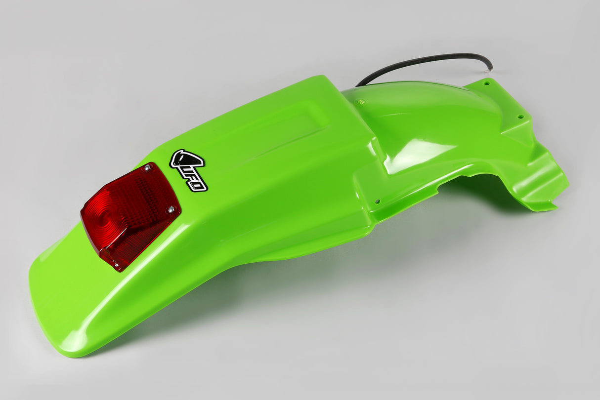 UFO Rear Fender Green w/Tailight for Kawasaki KDX200 90-94