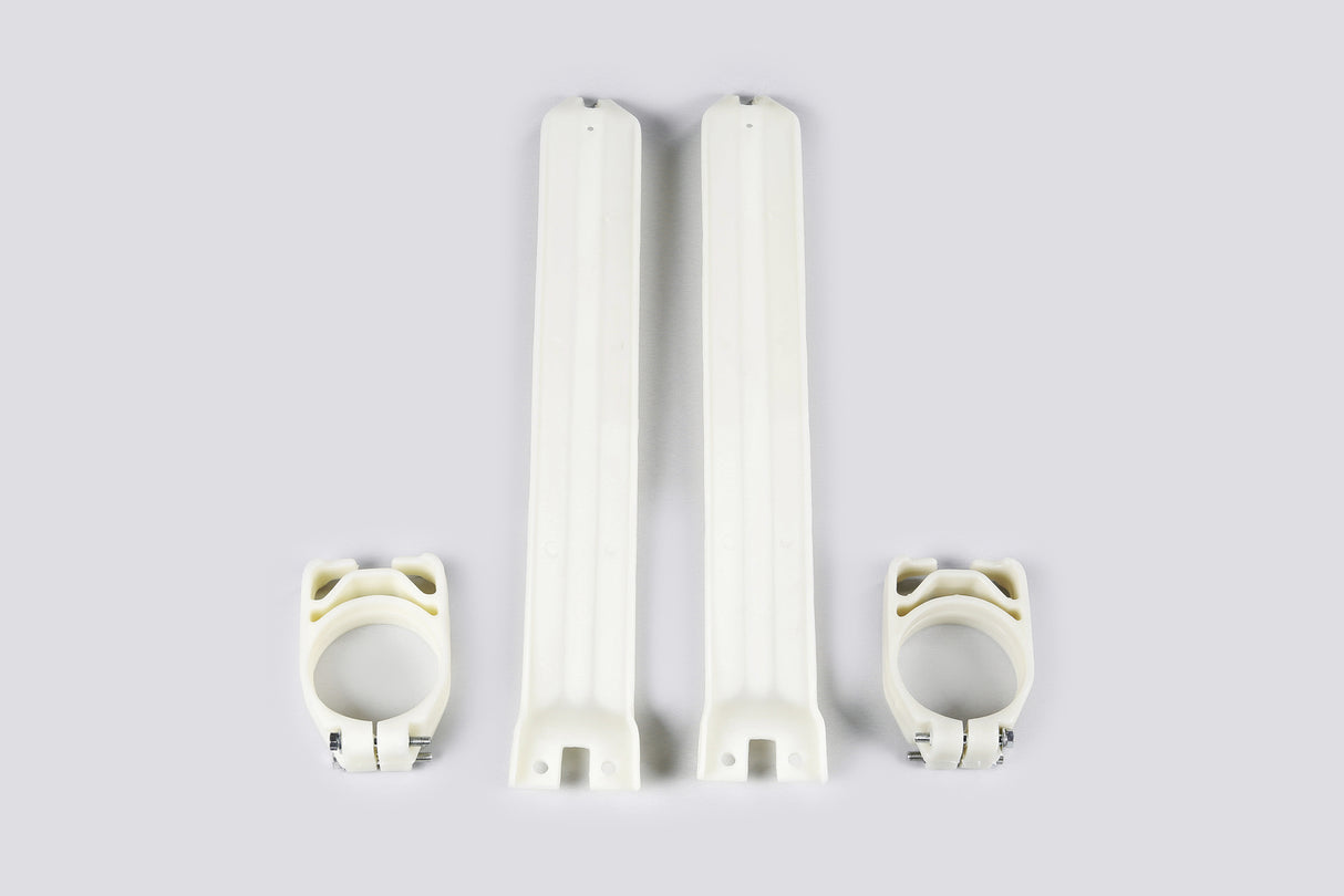 UFO Fork Slider Protectors White for Kawasaki KX125/KX250/KX500 91-93