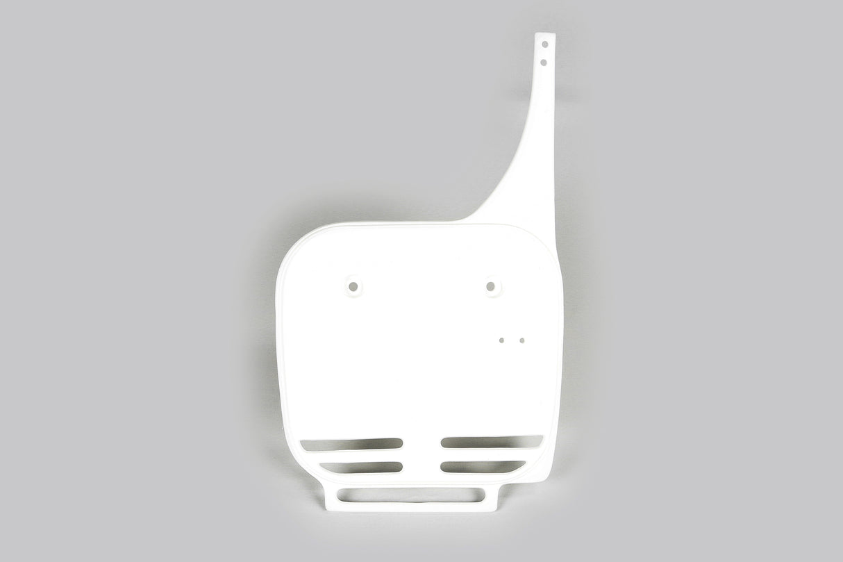 UFO Front Number Plate White for Kawasaki KX60 84-04