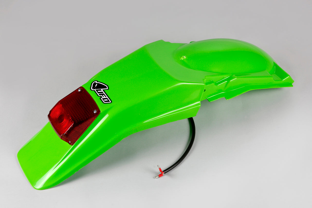 UFO Rear Fender Green w/Tailight for Kawasaki KDX200 95-23