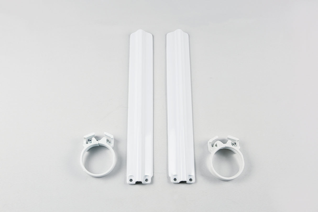 UFO Fork Slider Protectors White for Suzuki RM125/RM250 1991