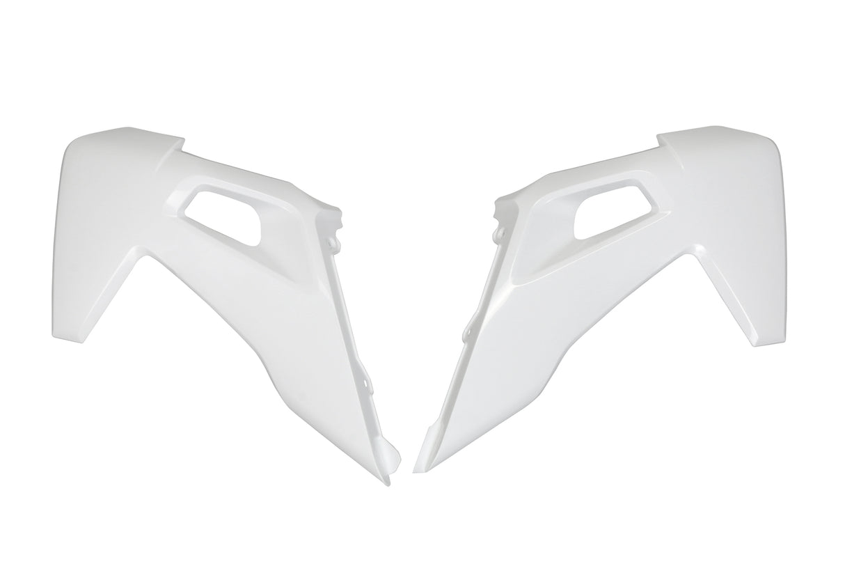 UFO Radiator Shrouds White for Husqvarna TC 125/250/FC 250/350/450 19-22/TX 250/300 20-22/TE 150/250/300/FE 250/350/450/501 20-23