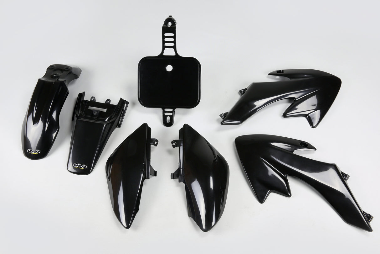 UFO Complete Plastics Kit Black for Honda CRF50 04-23