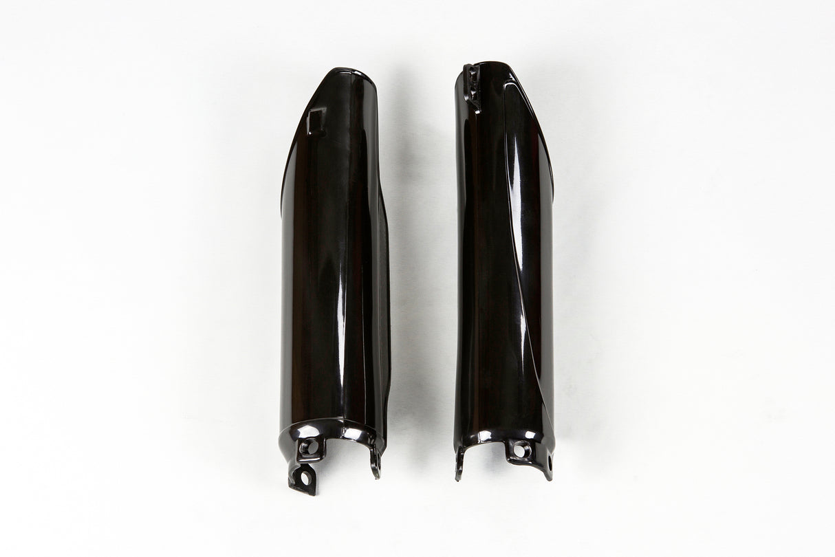 UFO Fork Slider Protectors Black for Honda CR125/CR250/CR500 91-07/CRF250R 04-13/CRF250X 04-17/CRF450R 02-08/CRF450X 05-16