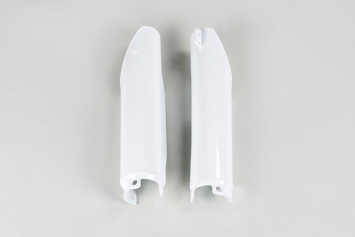 UFO Fork Slider Protectors White for Honda CR125/CR250/CR500 91-07/CRF250R 04-13/CRF250X 04-17/CRF450R 02-08/CRF450X 05-16