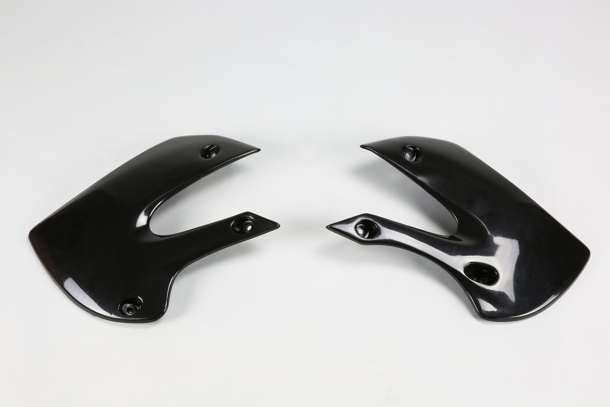 UFO Radiator Shrouds Black for Kawasaki KX65 01-23/KLX110 01-09