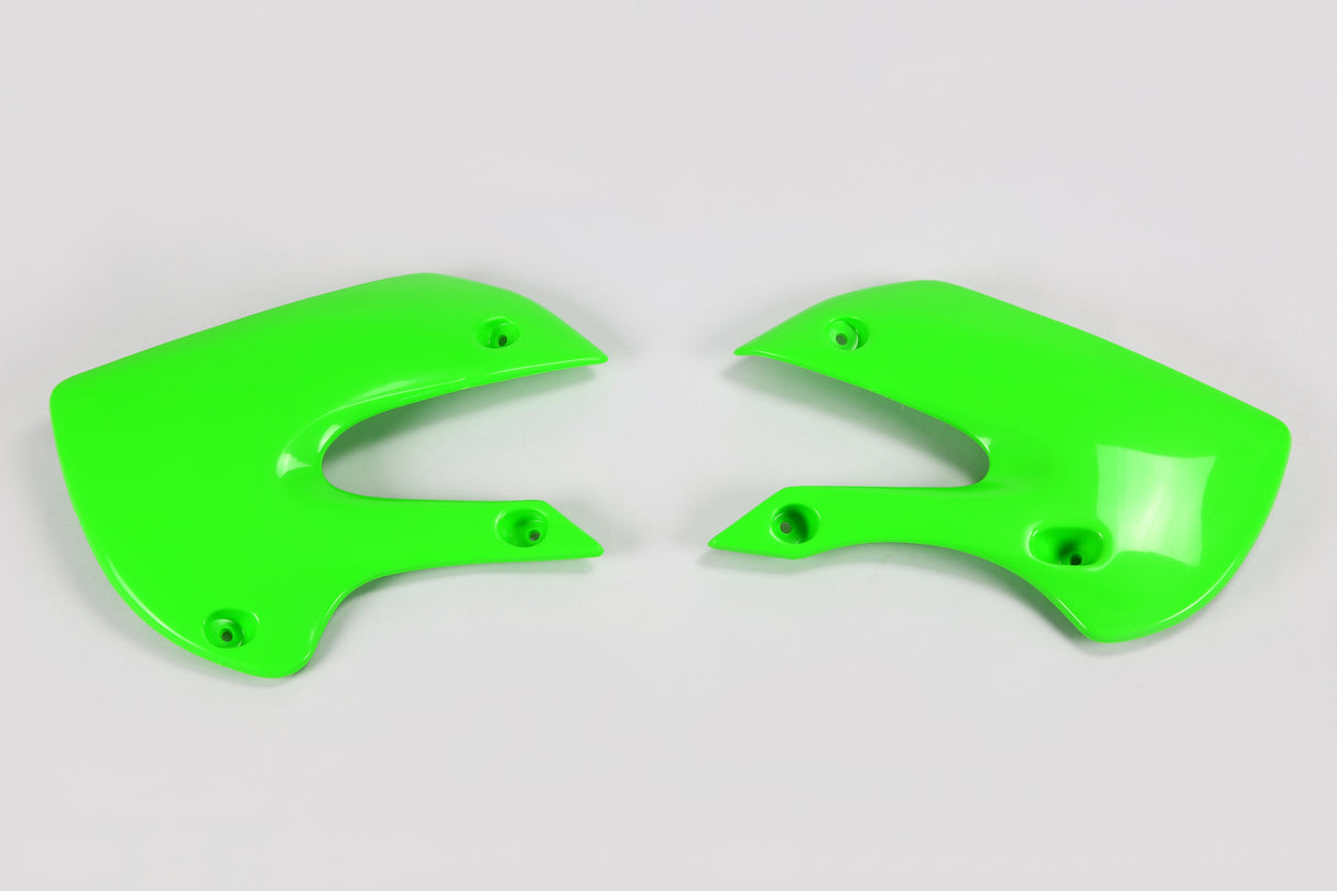 UFO Radiator Shrouds Green for Kawasaki KX65 01-23/KLX110 01-09