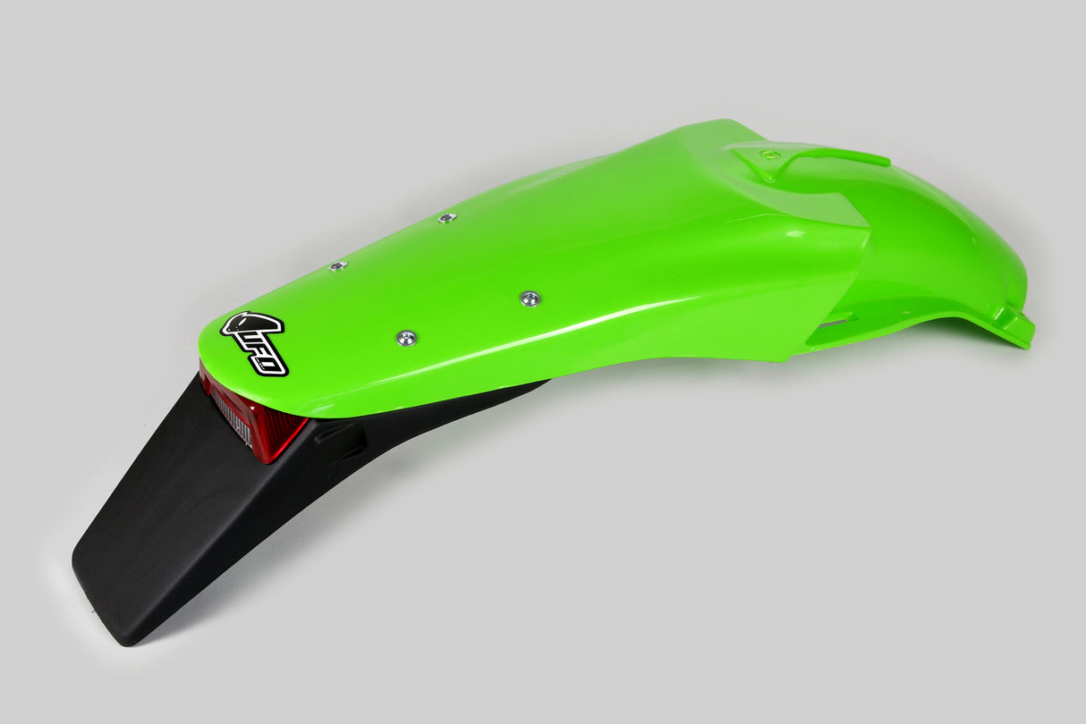 UFO Rear Fender Green w/Tailight for Kawasaki KLX400R 03-23