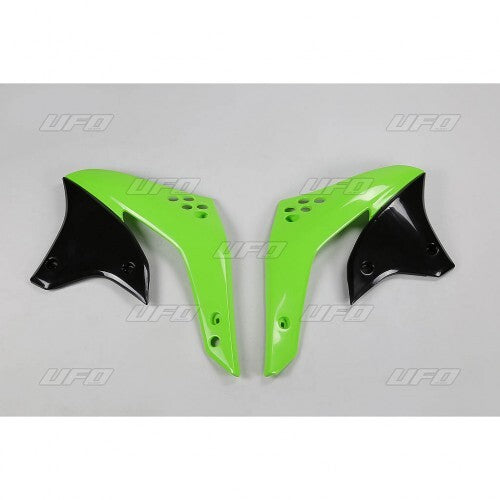 UFO Radiator Shrouds Green/Black for Kawasaki KX450F 06-08