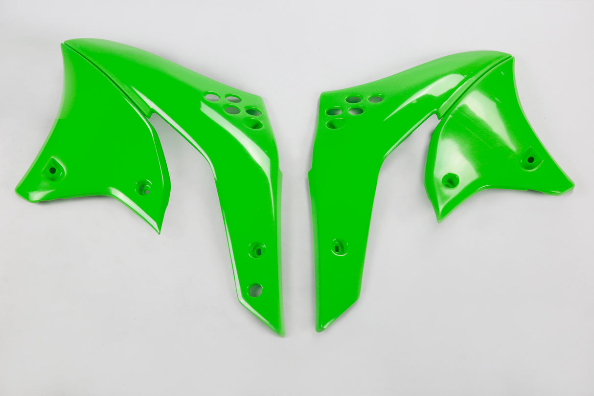 UFO Radiator Shrouds Green for Kawasaki KX250F 06-08