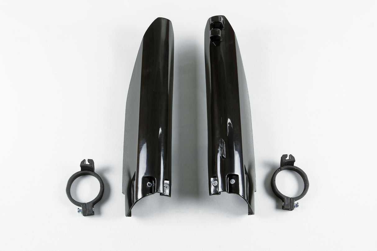 UFO Fork Slider Protectors Black for Suzuki RM125/RM250 99-03