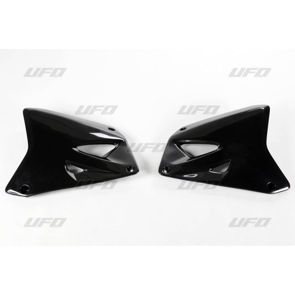 UFO Radiator Shrouds Black for Suzuki RM125/RM250 01-23